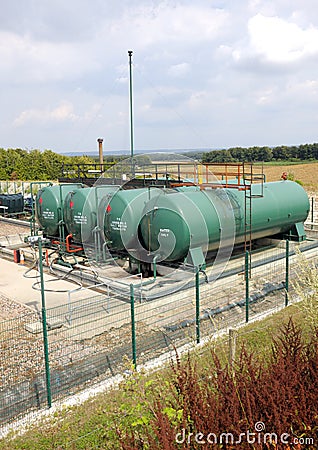 Industrial gas pumping plant
