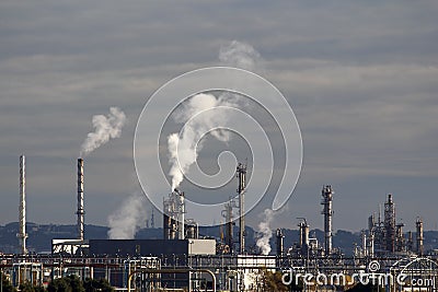 Industrial smoke from chimney