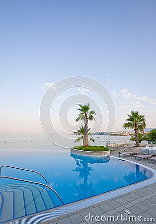 Infinity pool with stunning sea view