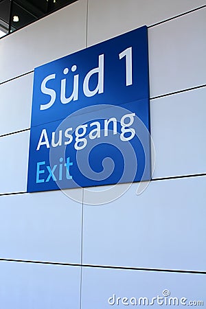 The info board for exit
