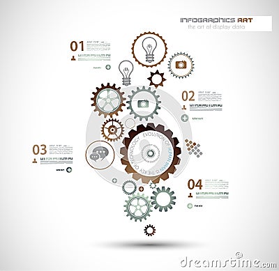 Infographics and High Tech background for business