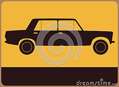 car info plate on Information Plate With Car Silhouette. Royalty Free Stock Photos ...