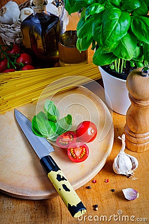 Ingredients for cooking italian food