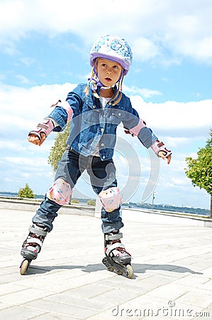 Inline roller skating childhood