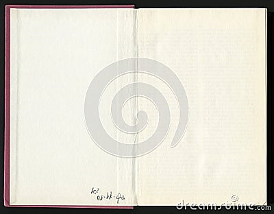 Inner side of a book cover