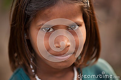 Innocent smile of indian female child