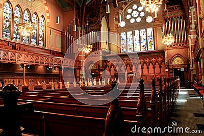 Inside architecture of Old South Church,Boston