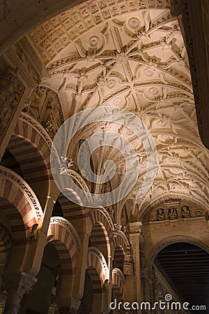 Inside the cathedral of Cordoba