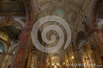 Inside of Cathedral de Santiago, Chile