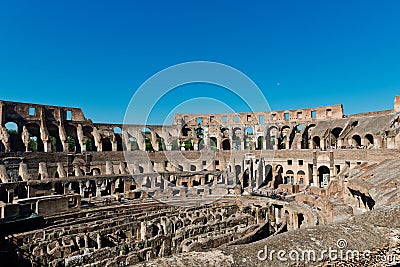 Inside of Colosseum in Rome,