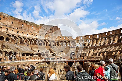 Inside of the Colosseum, Rome, Italy