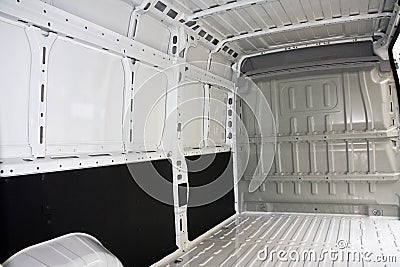 Inside commercial van