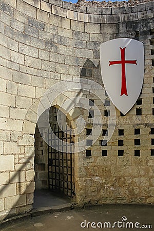 Inside Coudray Tower. Fortress. Chinon. France