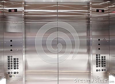 Inside elevator lift