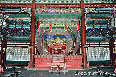 The inside of Geunjeongjeon