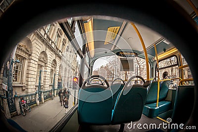 Inside London bus