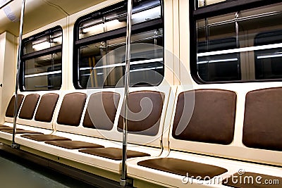 Inside of modern train