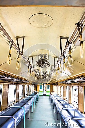 Inside the old train