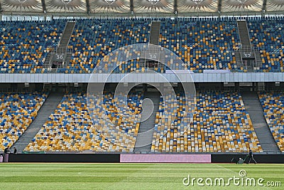 Inside the Olympic Stadium in Kiev