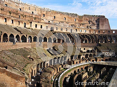 Inside roman colosseum rome