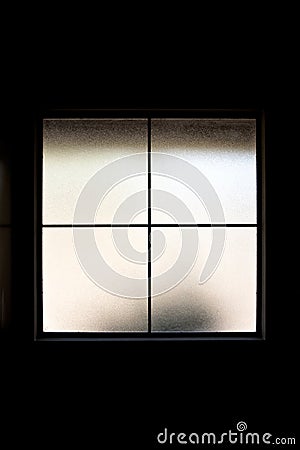 Inside a Room with Frosted Window