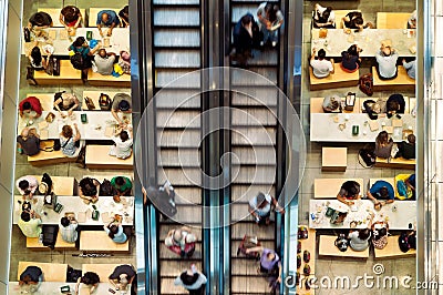 Inside of shopping mall in New York City