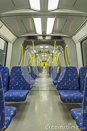 Inside of a train