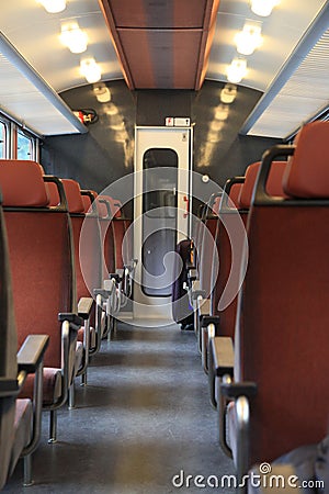 Inside train wagon