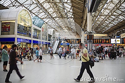 Inside view of Victoria Rail Station