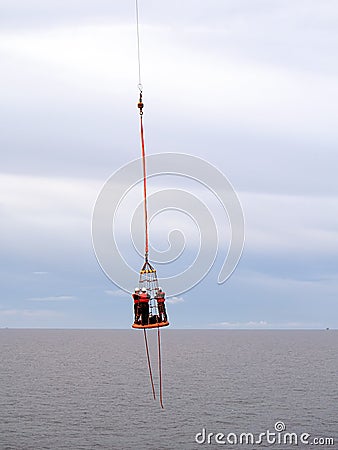 Inter Rig Transfer Using Basket Lift from Supply or Crew Boat