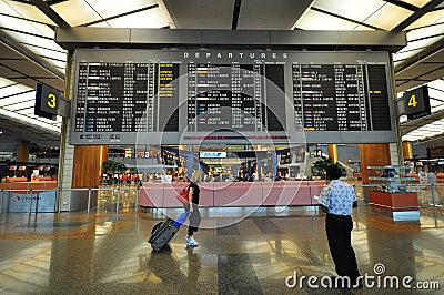 Interior of Airport, Changi, Singapore