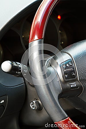 Interior details of a luxury car