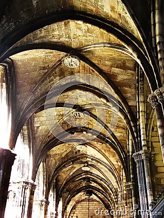 Interior of gothic cathedral