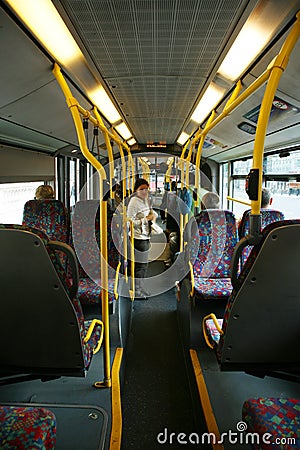 Interior of London City Bus