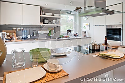 Interior of modern house kitchen