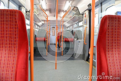 Interior of a railway carriage