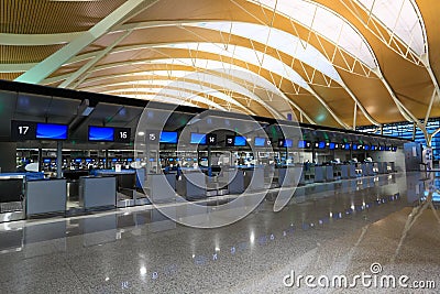Interior of the shanghai pudong airport