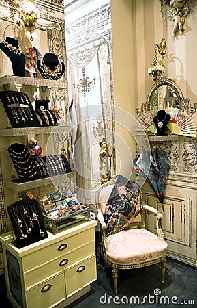 Interior of shop Michal Negrin in Nice