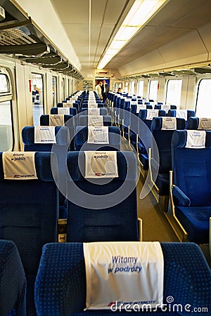 Interior of single compartment car