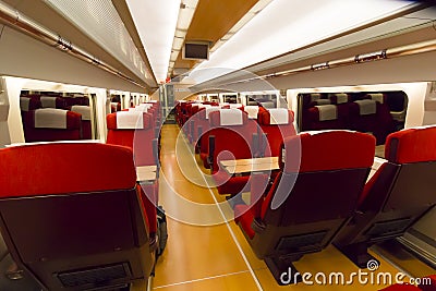 Interior of a train carriage