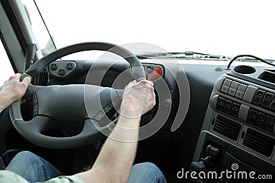 Interior of truck