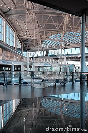 Interiors of an airport building