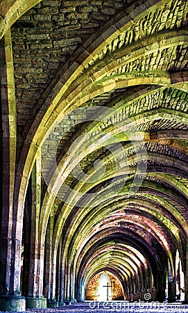 Internal image of an ancient monastery