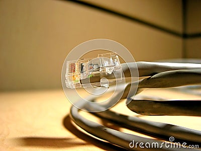 Internet cable closup