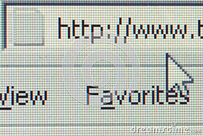 Internet, computer screen closeup