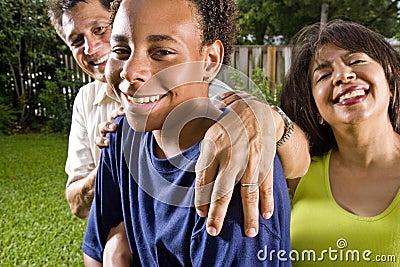 Interracial family, Hispanic and African American