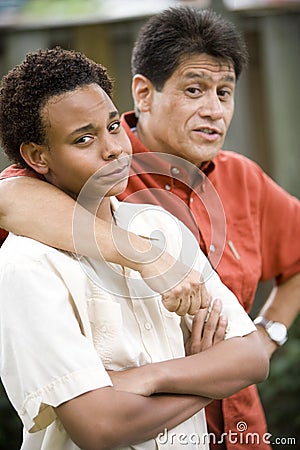 Interracial father and son