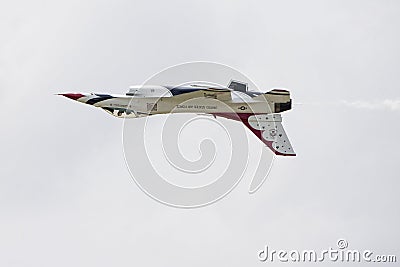 Inverted Thunderbird Jet Over Tinker Air Force Base