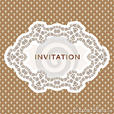 Invitation card. Vintage background with place for