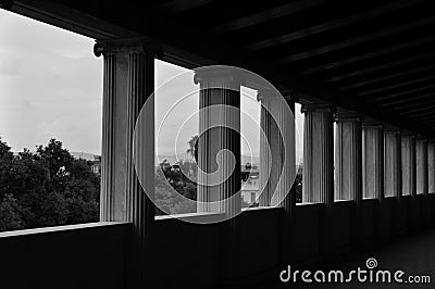 Ionic columns stoa attalos